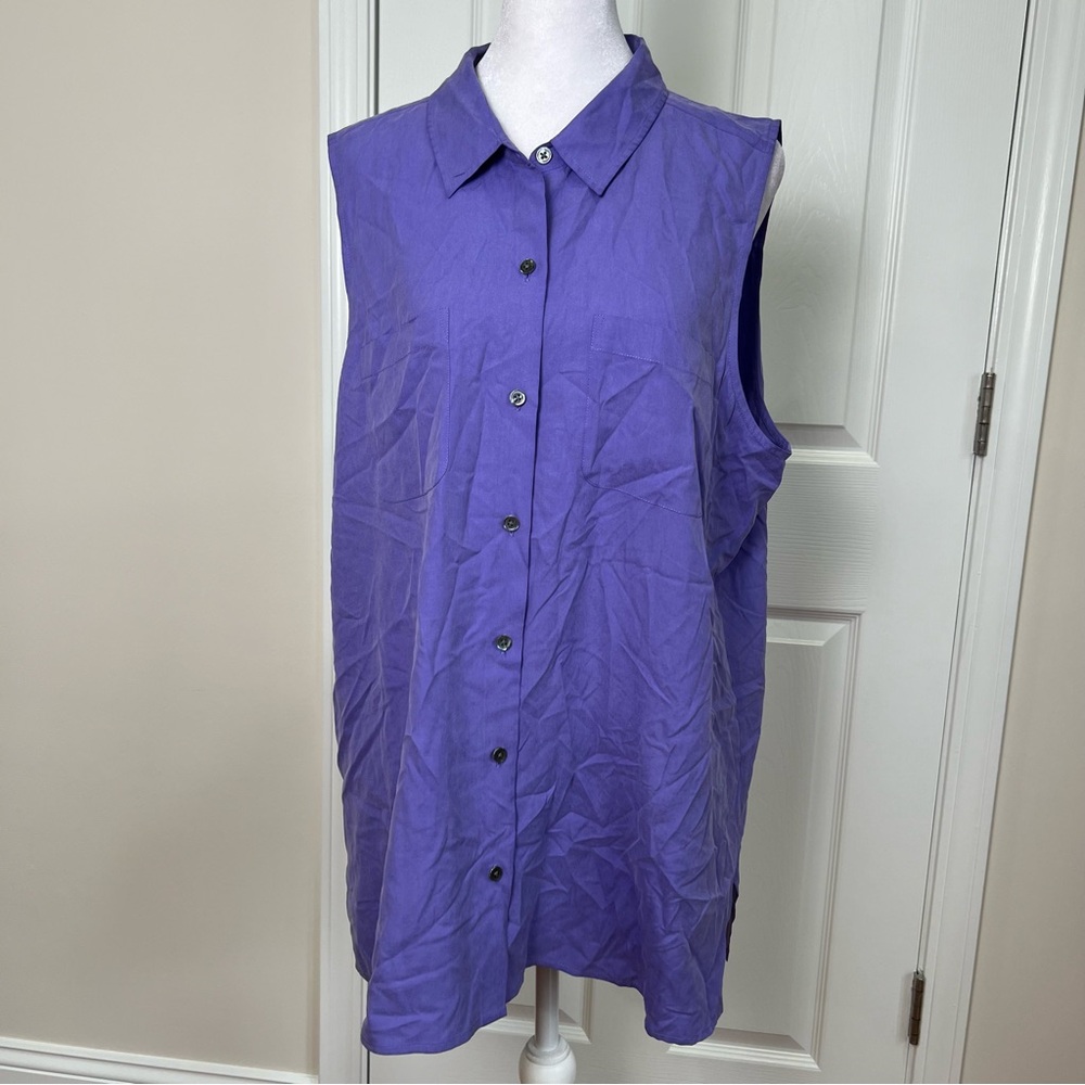 J. Jill Purple Sleeveless Blouse